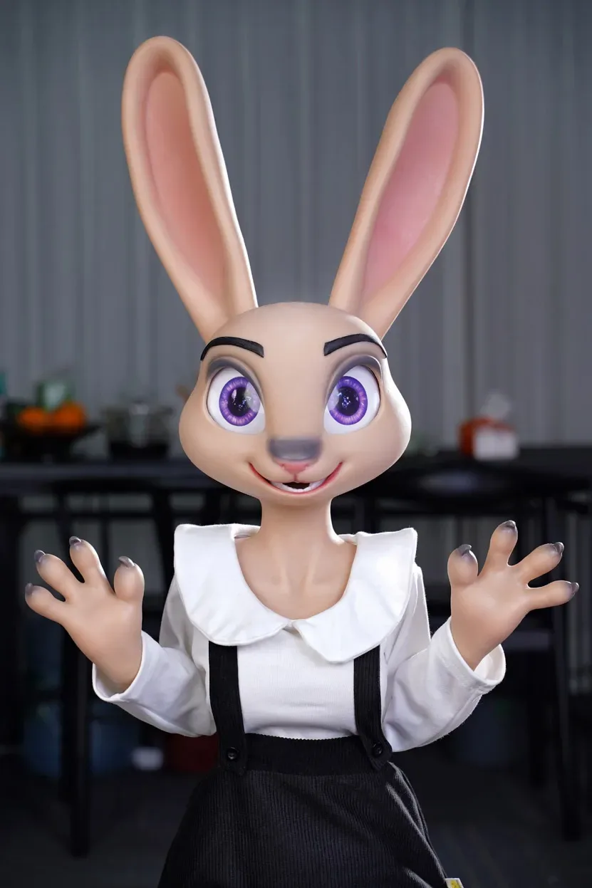 Dolls Castle | Rabittie -C Cup All-In-One Seamless Neck Rabbity Furry Silicone Sex Doll view 2