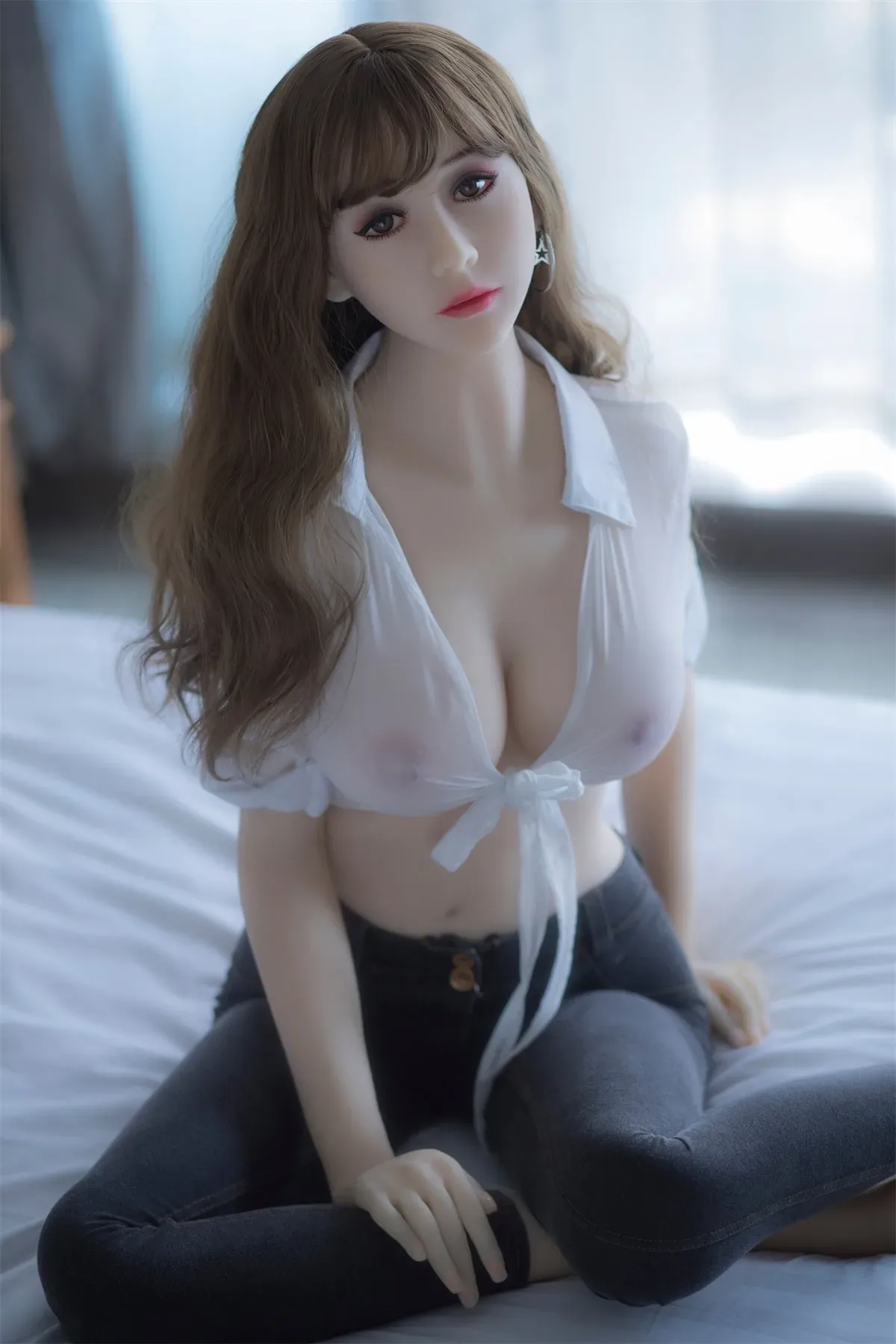 Toon - 5ft 6(165cm) Gorgeous Real Sex Doll With Blonde Curly Hair view 2