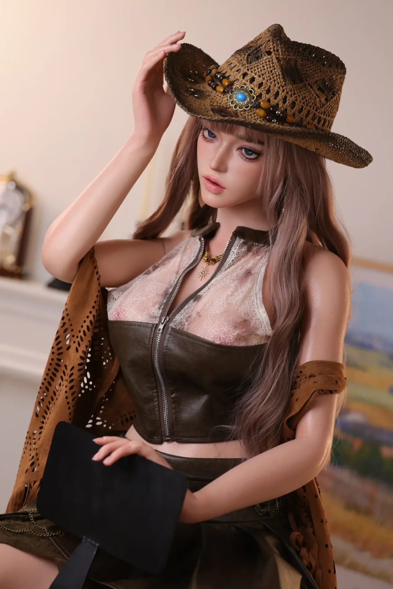 MZRAI Doll | Daisy -5ft 3/163cm Full Silicone Cowgirl Sex Doll, Head 0635 view 3